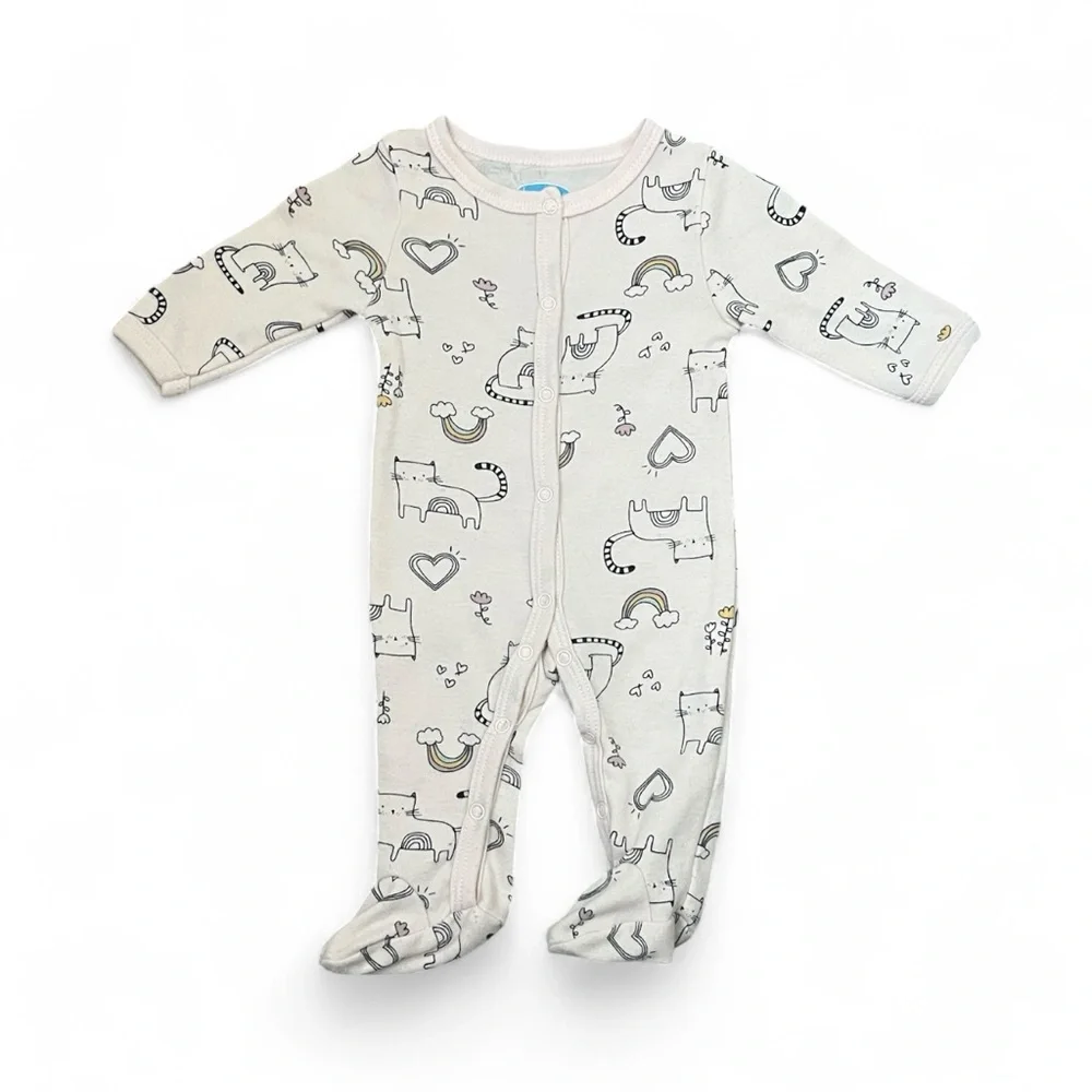 Adorable Baby Girl Bundle Kittens and Heart Designs - 0-3 Months, 3-6 Months